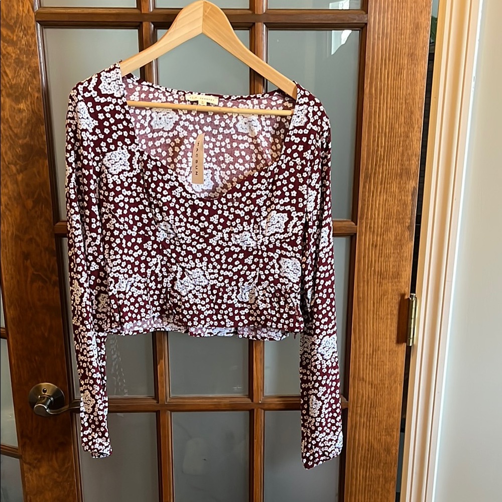 Floral Burgundy Women's Top